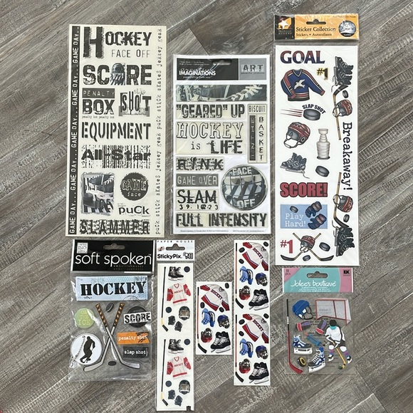Jolee’s boutique Other - NWT 6 Hockey Themed Sticker Packages - Variety of Sizes and Styles!